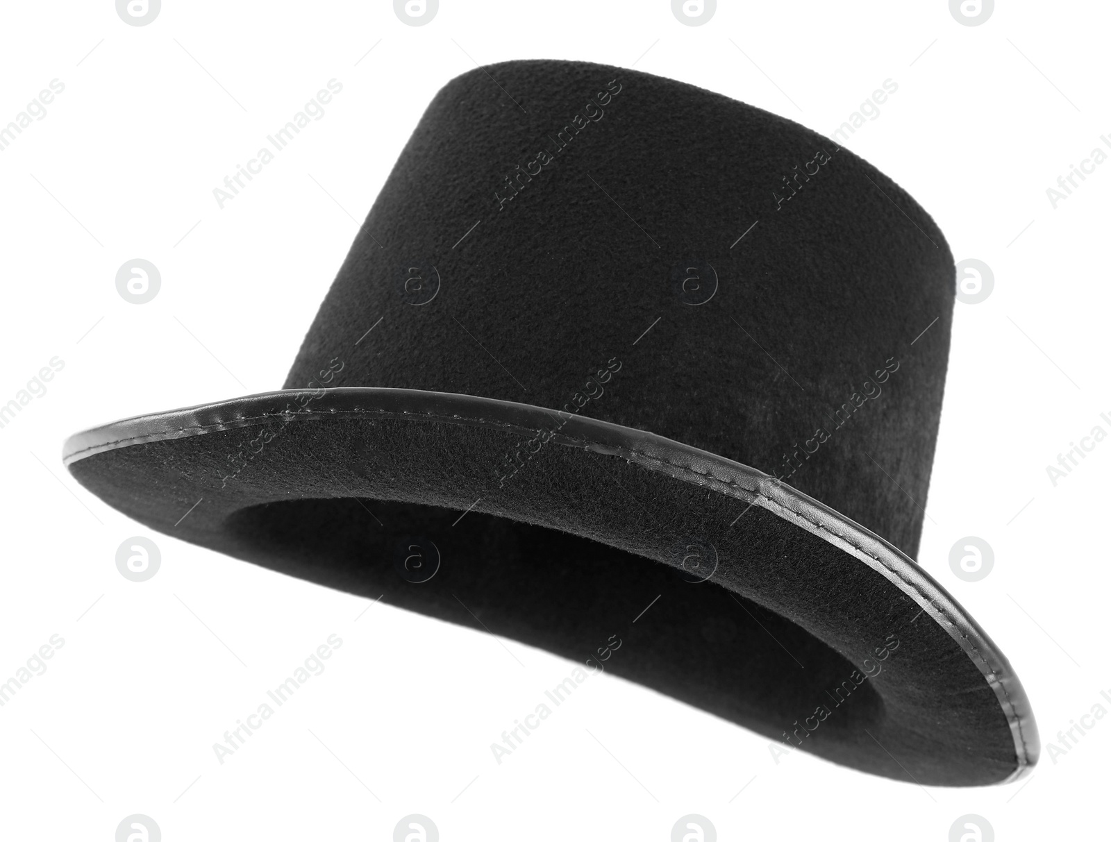 Photo of Black magician top hat isolated on white