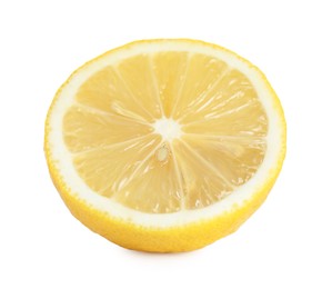 Photo of Half of fresh lemon isolated on white