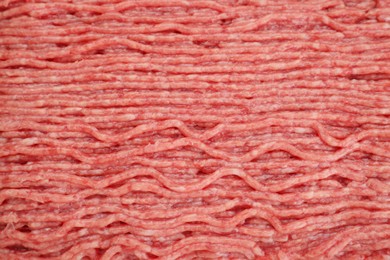 Raw fresh minced meat as background, closeup