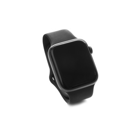Modern stylish smart watch isolated on white