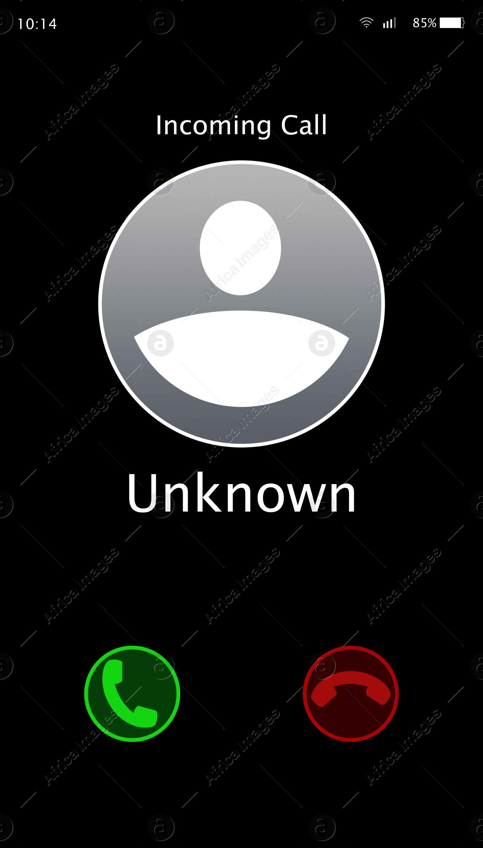 Illustration of Fraud alert, incoming call on smartphone. Illustration