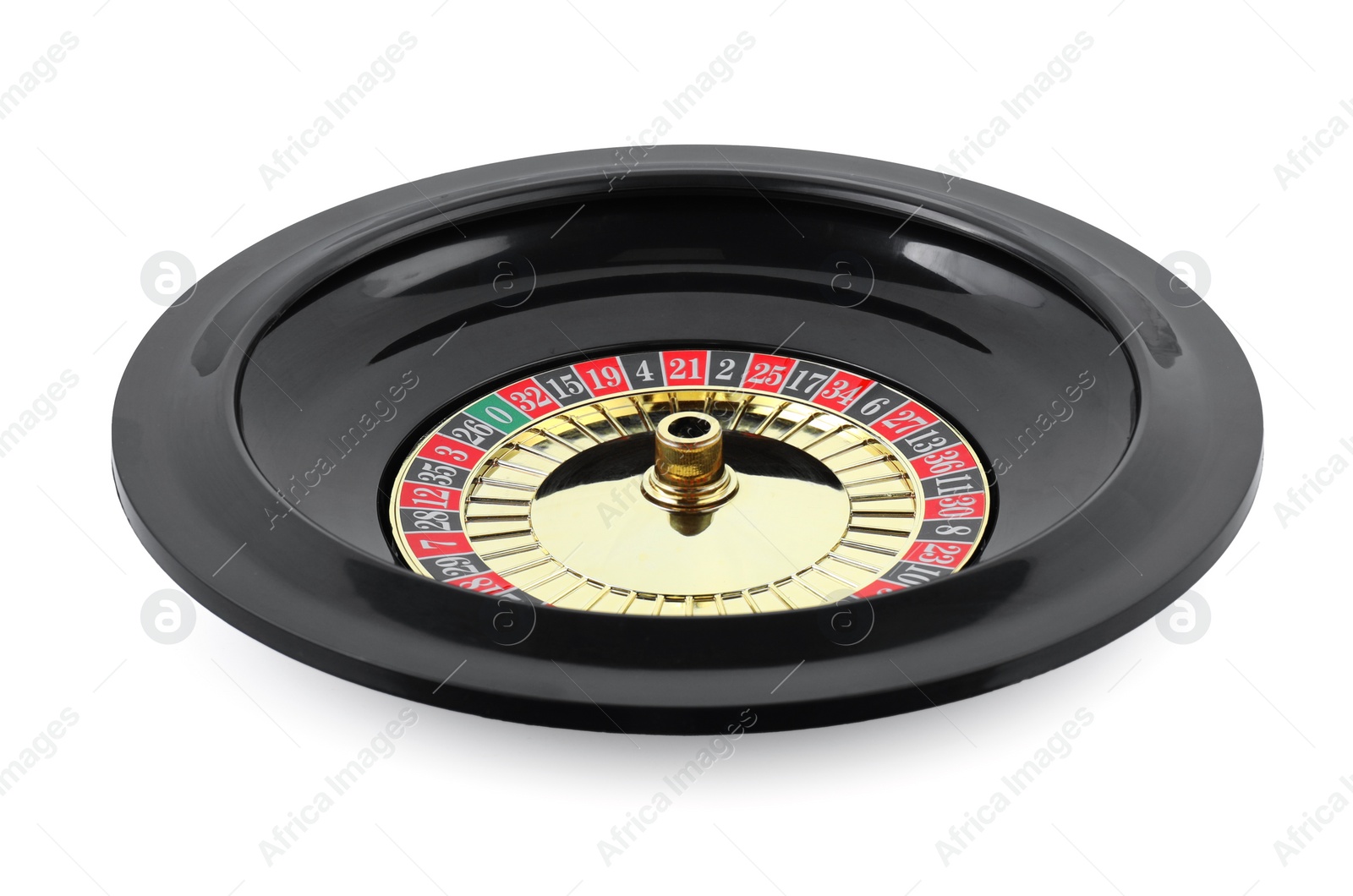 Photo of Roulette wheel isolated on white. Casino game