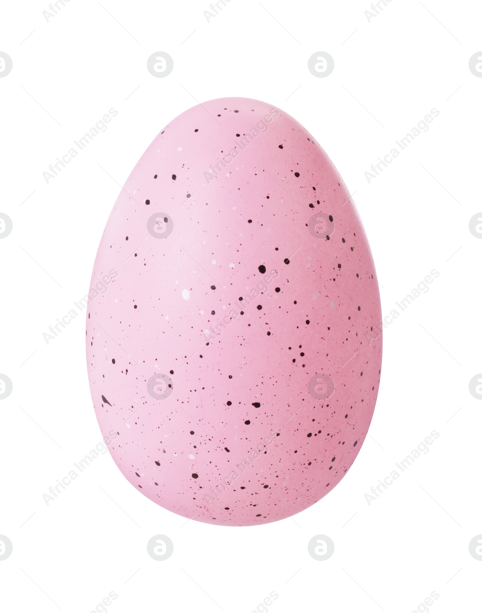 Photo of One painted Easter egg isolated on white