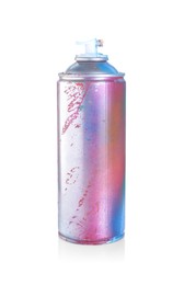 Photo of One can of bright spray paint isolated on white