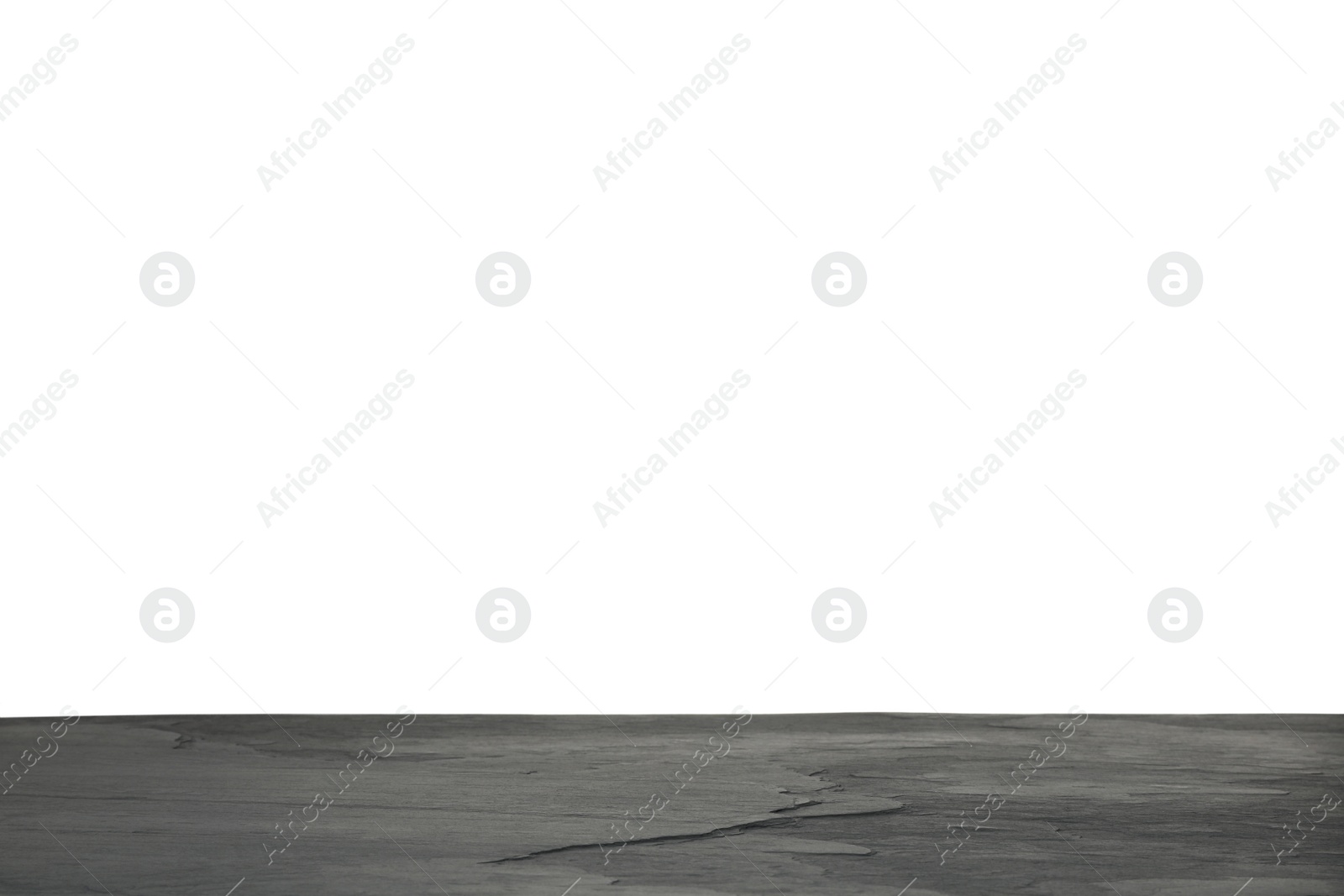 Photo of Empty stone surface against white background. Mockup for design