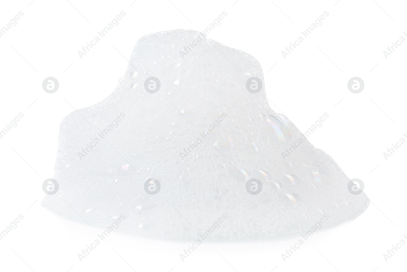 Photo of Drop of fluffy bath foam isolated on white