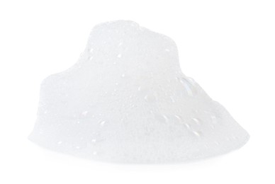 Photo of Drop of fluffy bath foam isolated on white