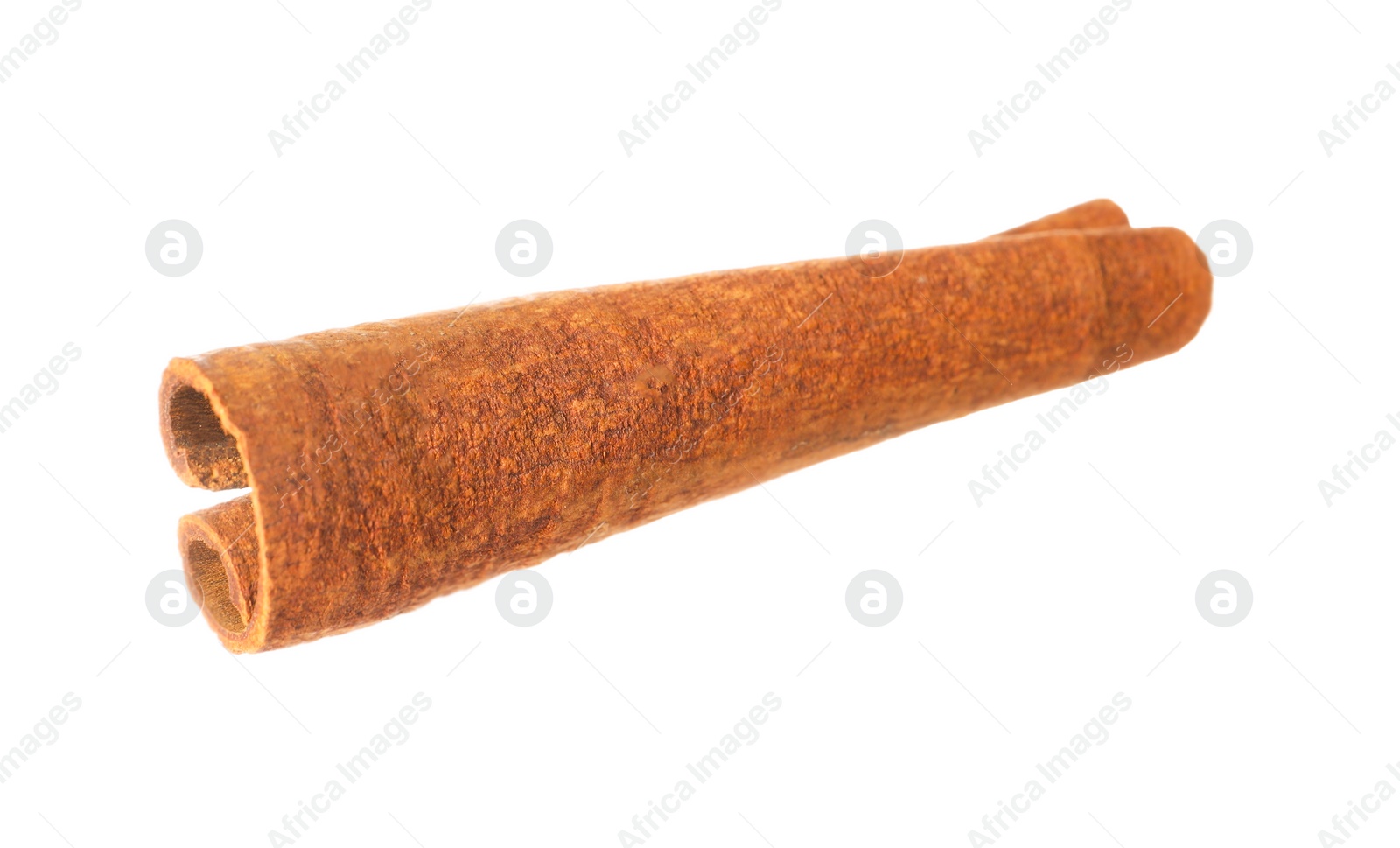 Photo of One aromatic cinnamon stick isolated on white