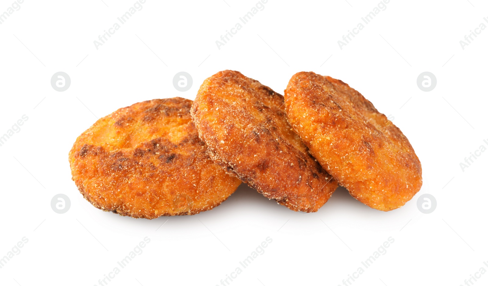 Photo of Tasty cooked vegan cutlets isolated on white