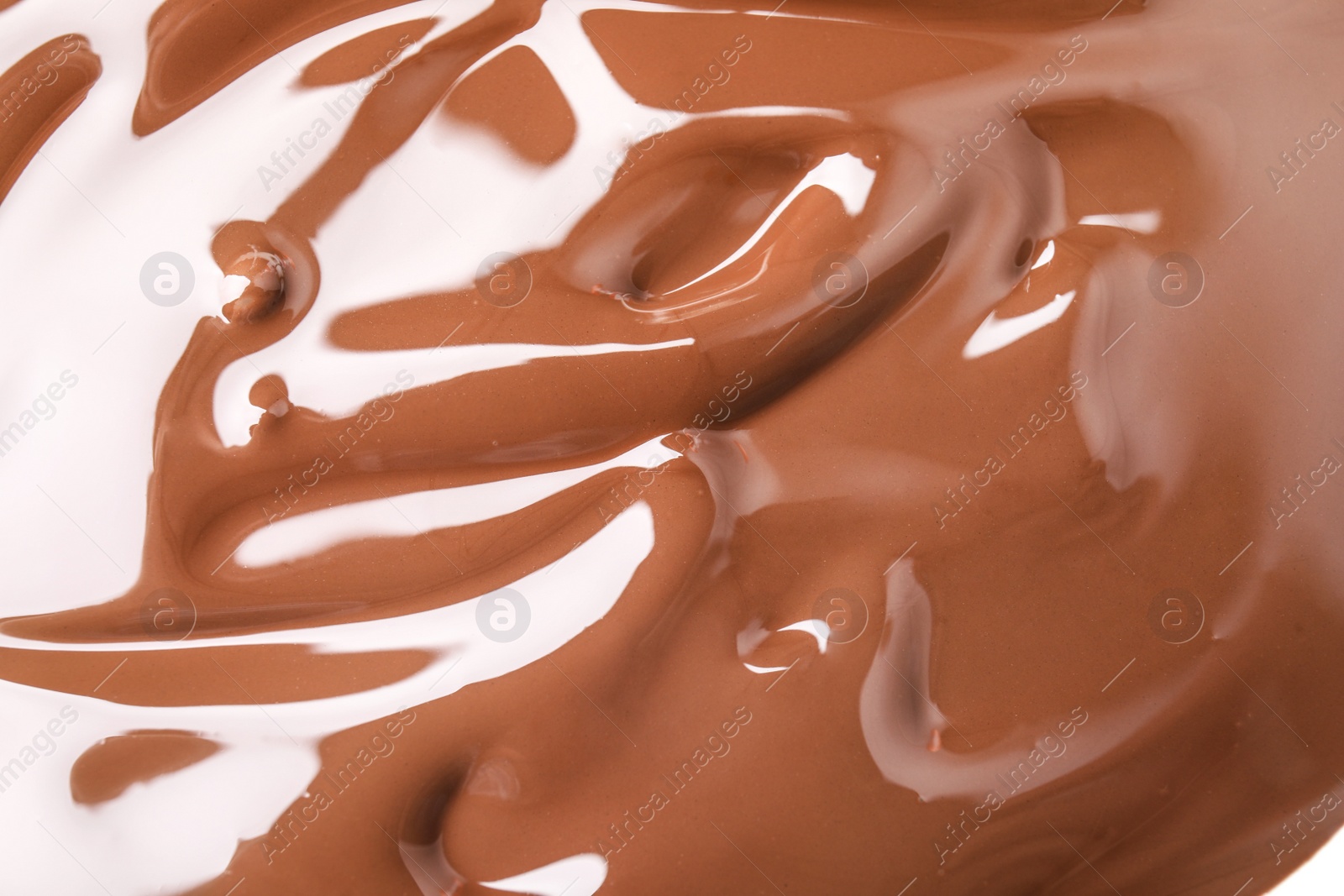 Photo of Texture of professional chocolate face mask as background, closeup