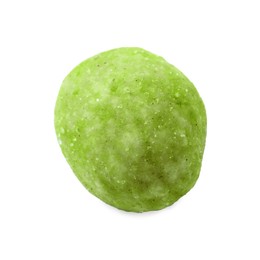 Photo of Tasty wasabi coated peanut isolated on white