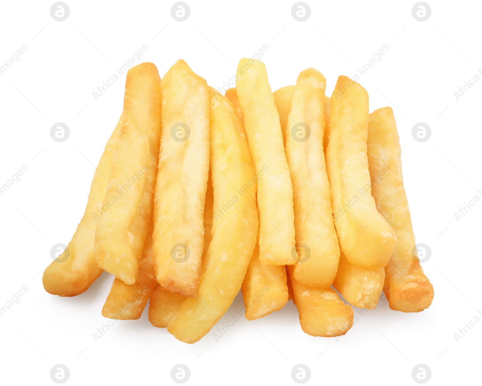 Photo of Delicious fresh french fries on white background