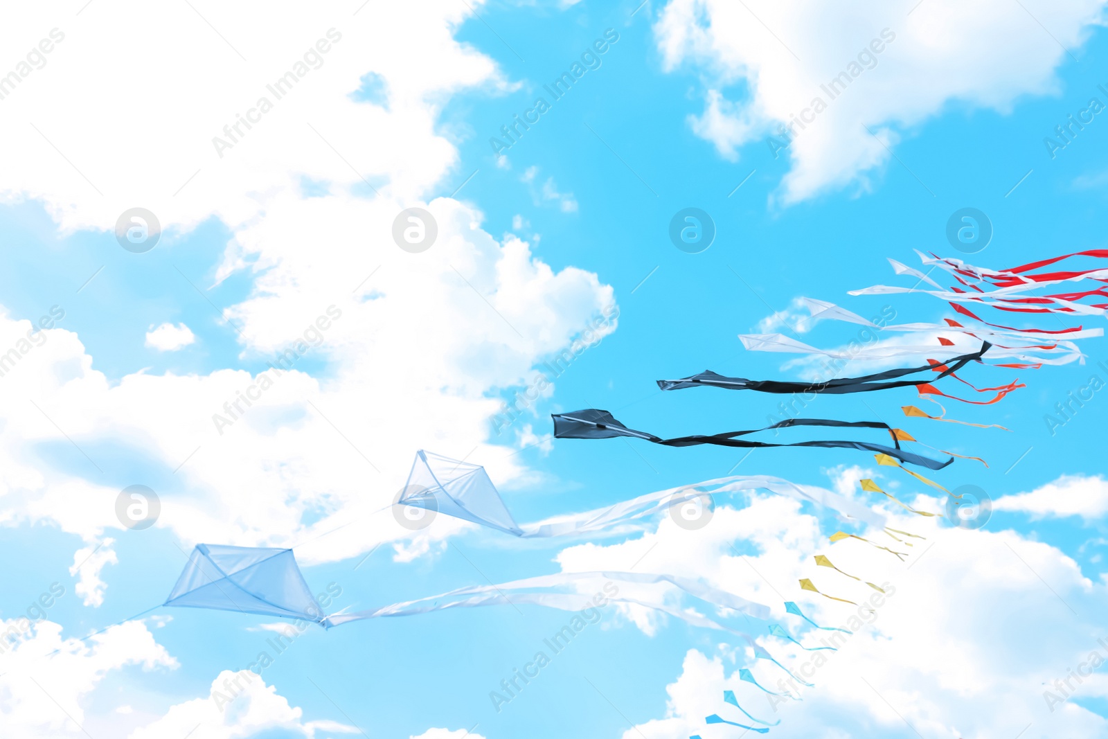 Photo of Beautiful kites drifting in blue sky