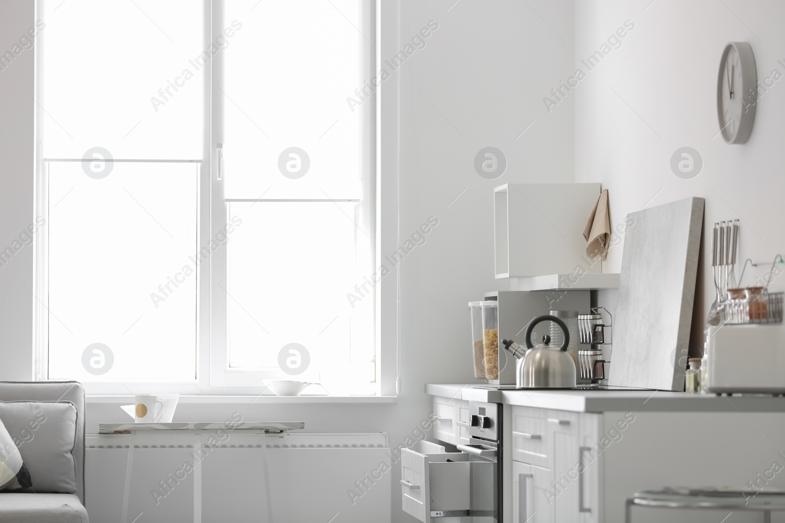 Photo of Stylish kitchen interior setting. Idea for home design