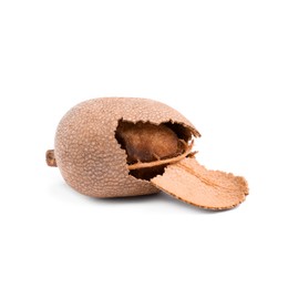 Delicious ripe tamarind on white background. Exotic fruit