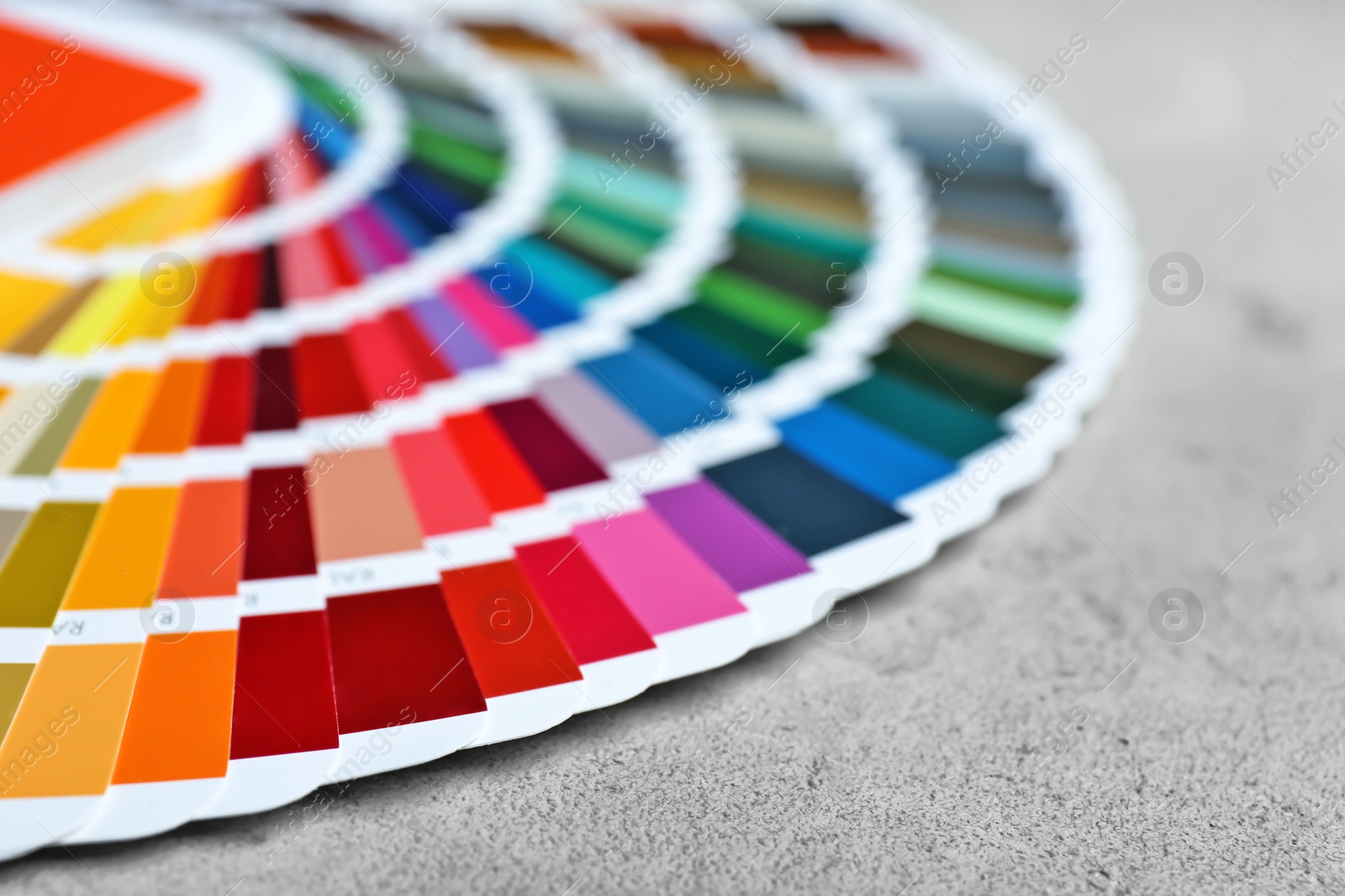 Photo of Color palette samples on light background