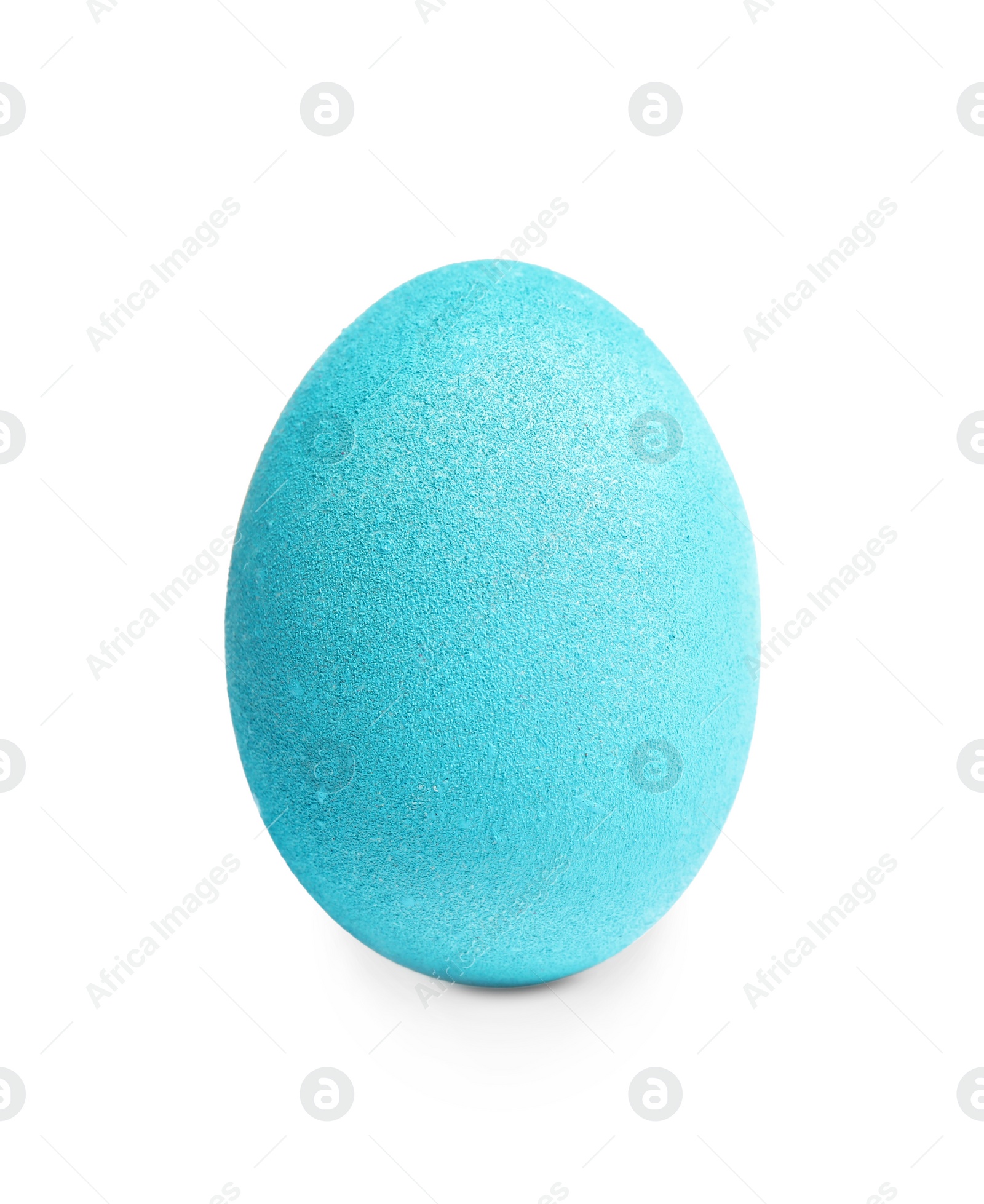 Photo of Light blue egg for Easter celebration isolated on white