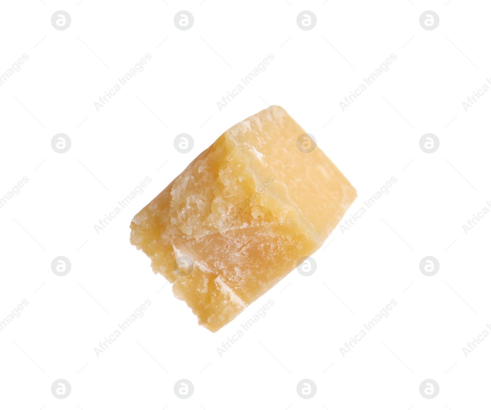 Photo of Piece of delicious parmesan cheese isolated on white