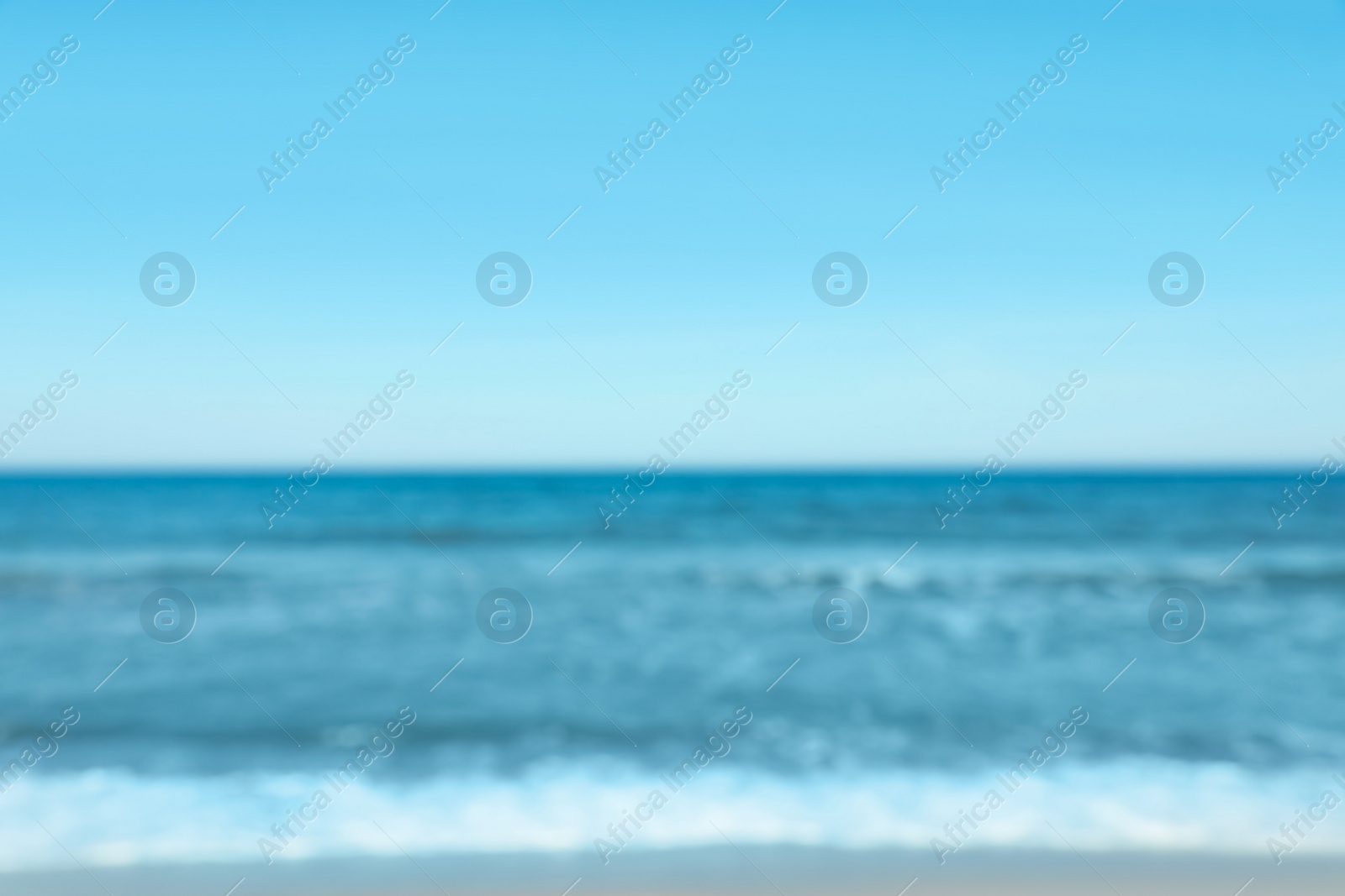 Photo of Blurred view of beautiful sea and blue sky on sunny day