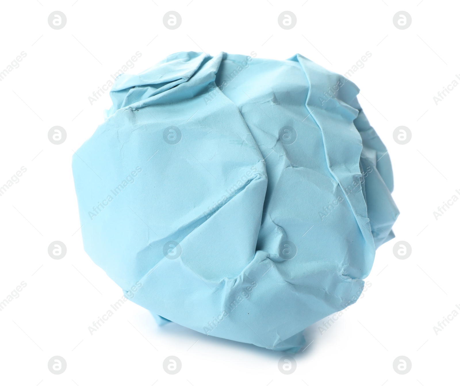 Photo of Color crumpled sheet of paper isolated on white