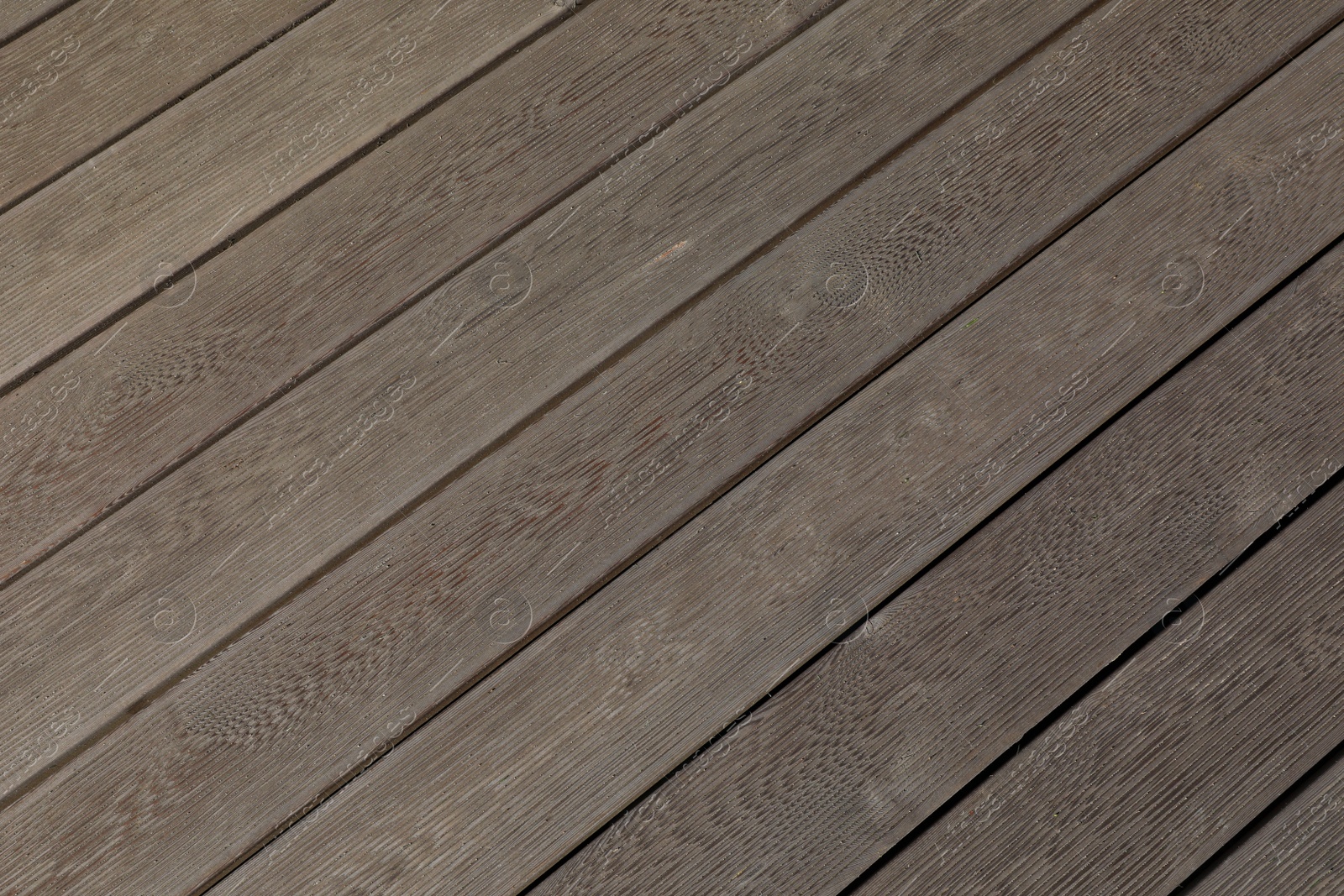 Photo of Texture of wooden terrace as background, top view