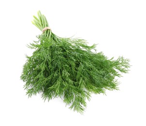 Bunch of fresh green dill isolated on white