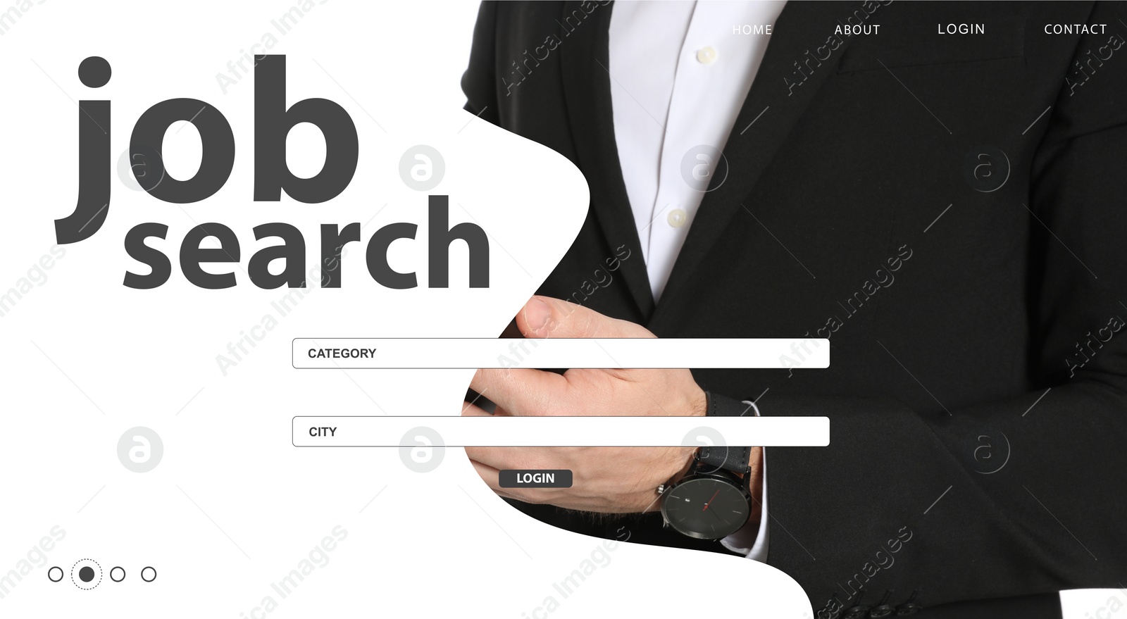 Image of Job search website interface. Modern employment market