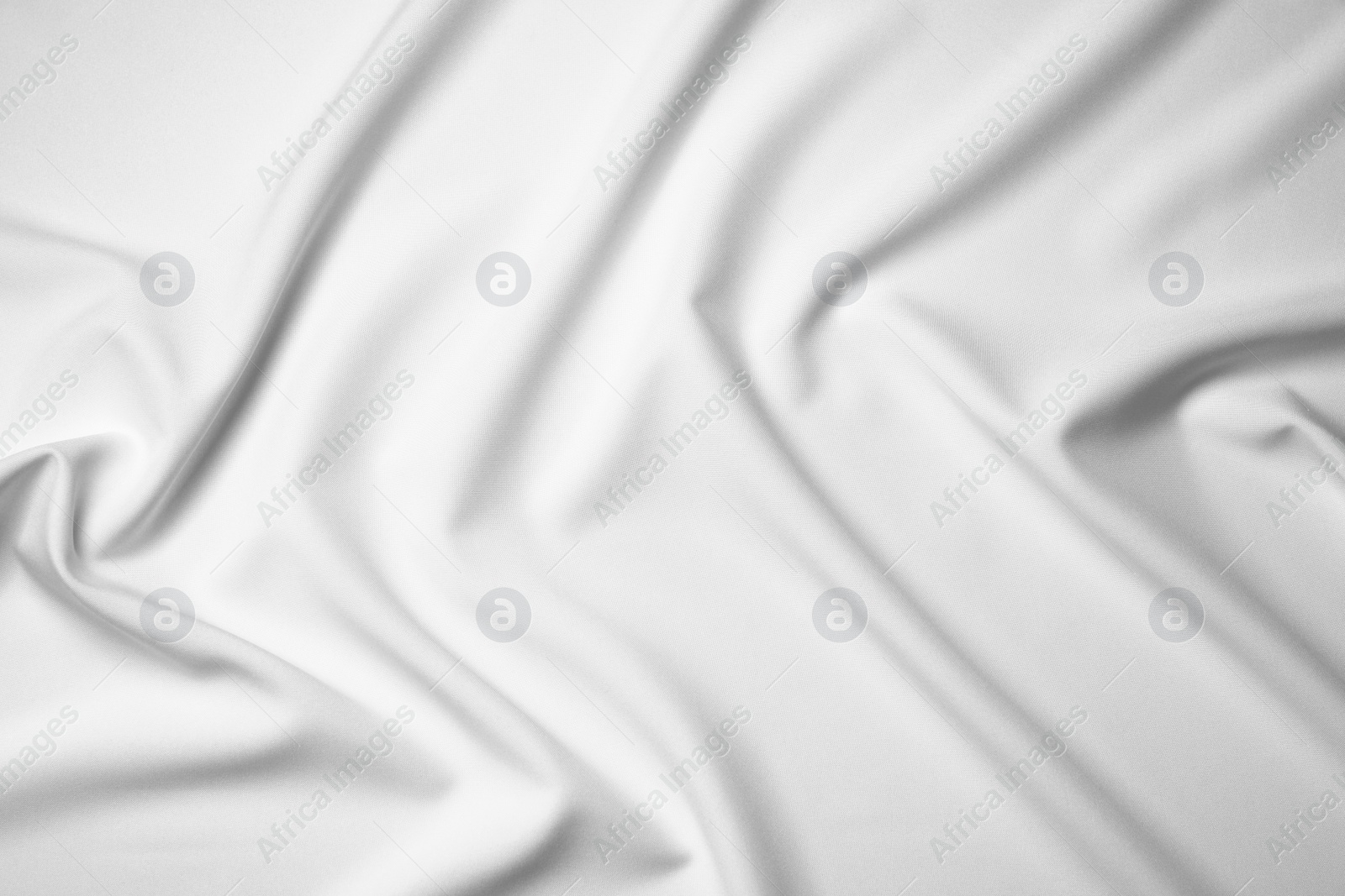 Photo of Texture of blank white flag as background, top view. Mockup for design