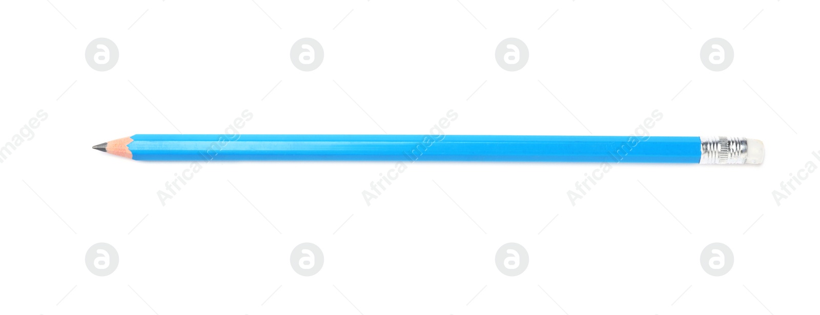 Photo of Pencil on white background. School stationery