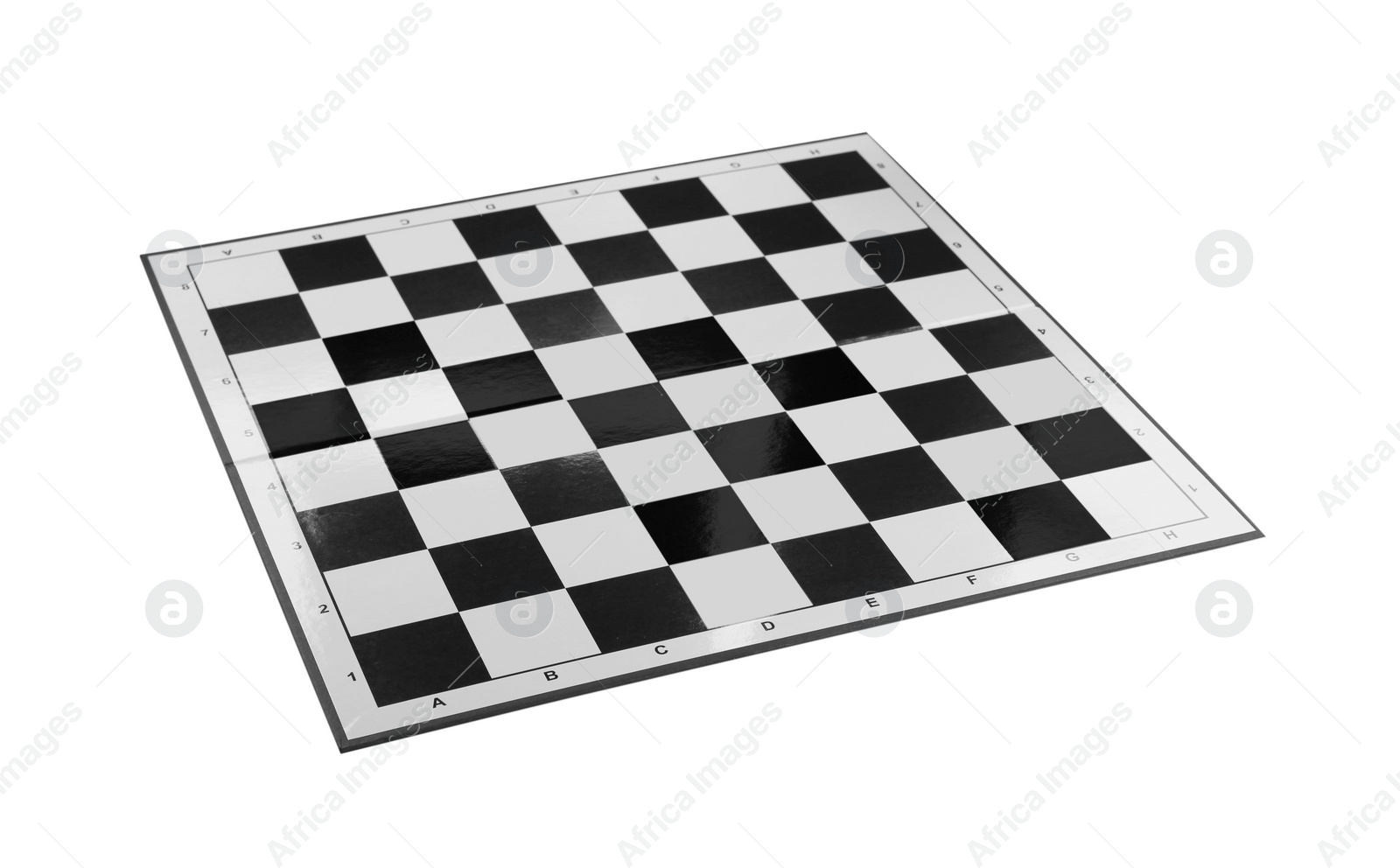 Photo of Empty color game checkerboard isolated on white