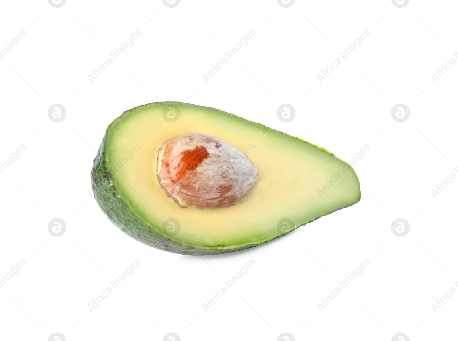 Photo of Tasty raw avocado fruit isolated on white