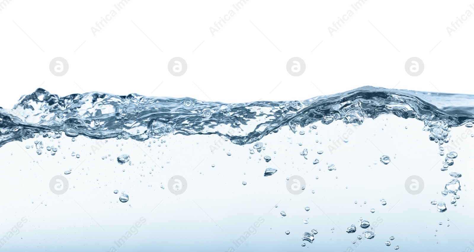 Photo of Beautiful clear water splash isolated on white