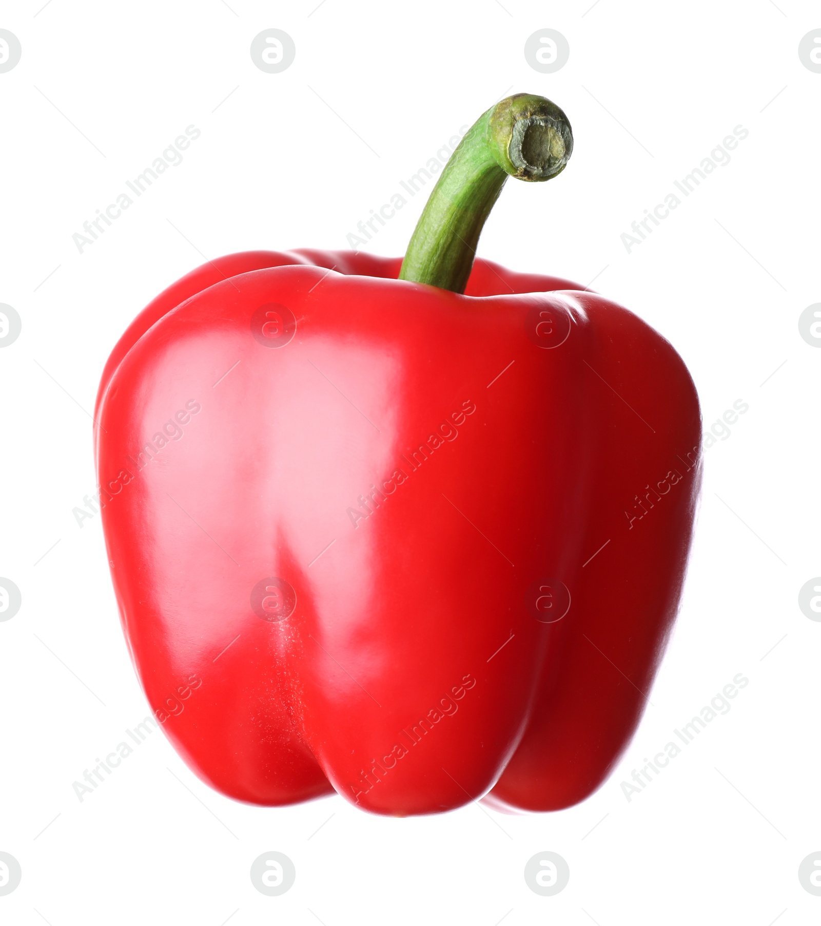 Photo of Ripe red bell pepper isolated on white