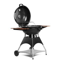 Photo of New modern barbecue grill on white background