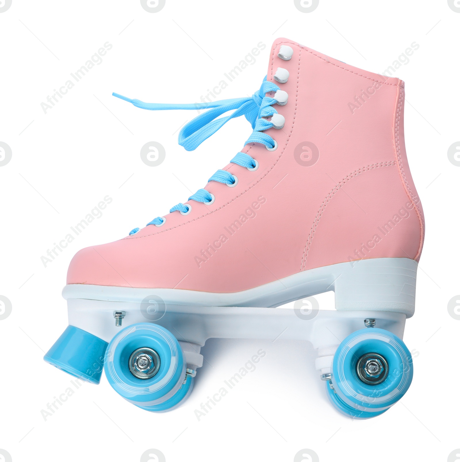 Photo of Bright stylish roller skate on white background