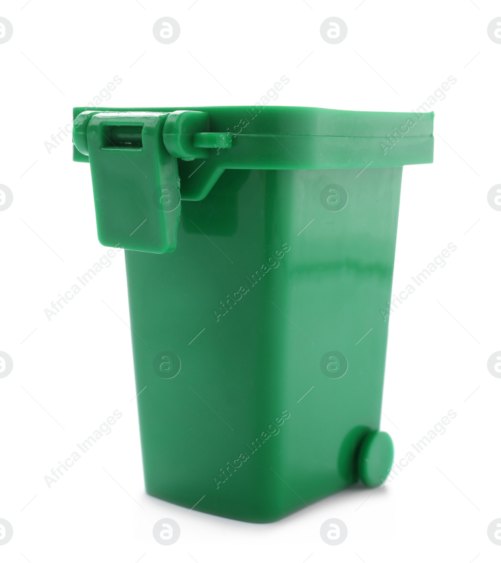 Photo of Trash bin isolated on white. Waste recycling concept