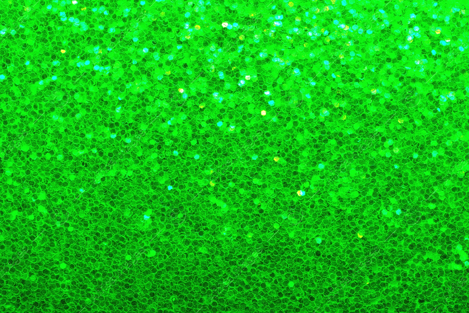 Image of St. Patrick day. Green glitter as background