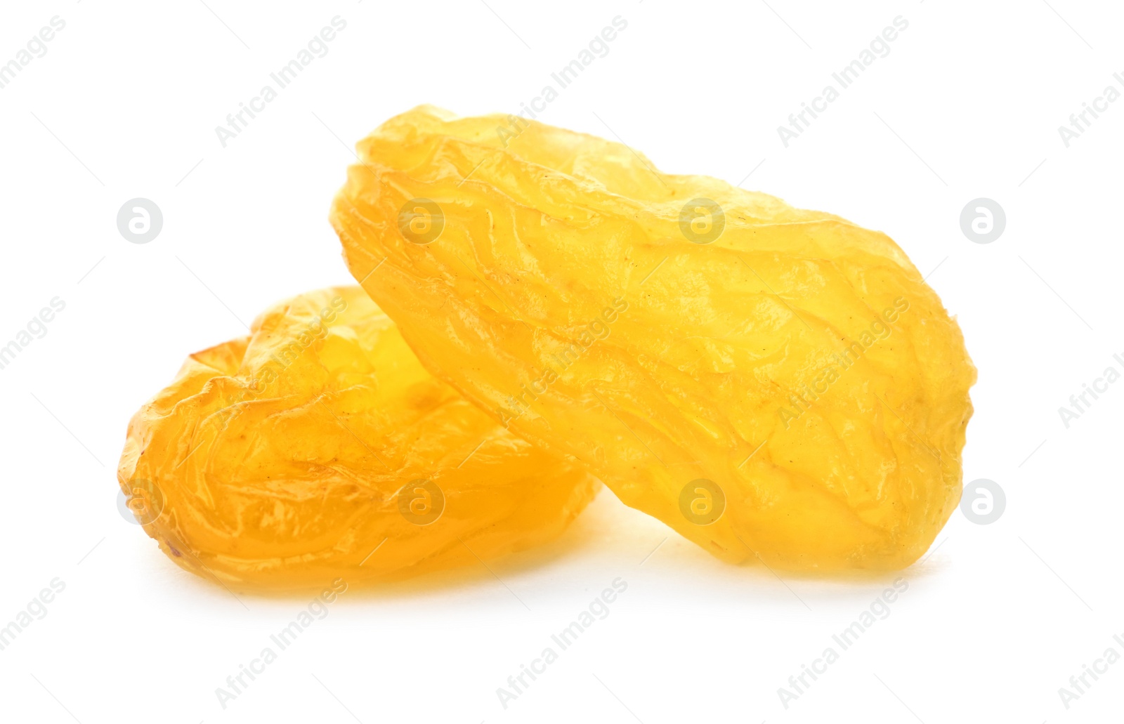 Photo of Tasty raisins on white background. Healthy dried fruit