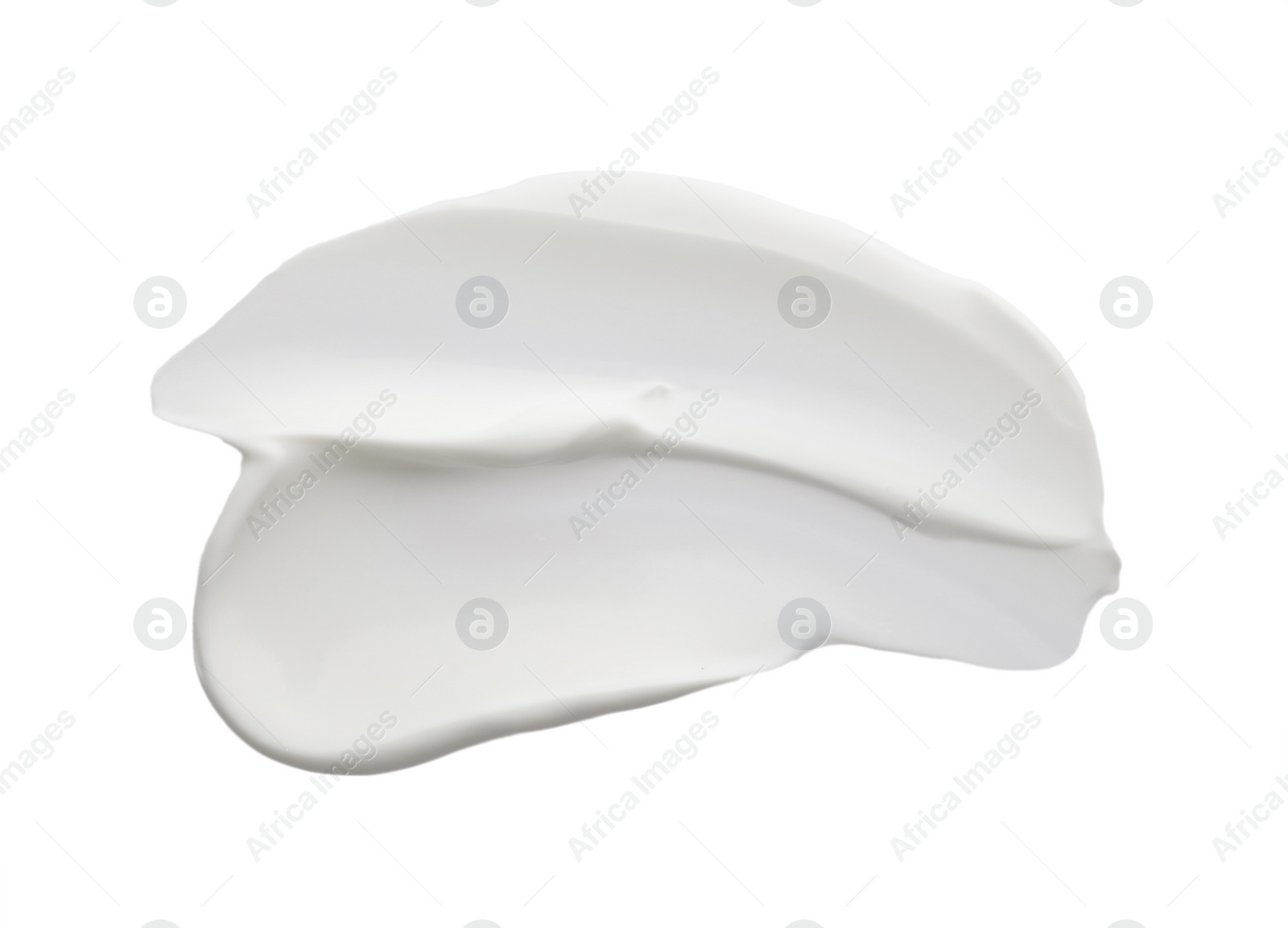 Photo of Samples of face cream on white background