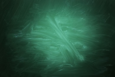 Image of Dirty green chalkboard as background. Vignette effect