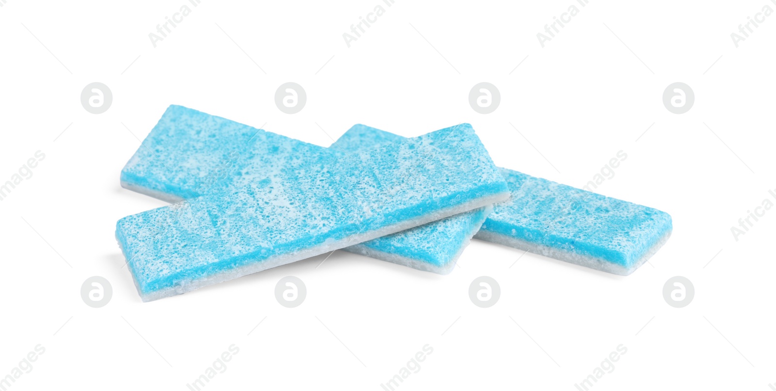 Photo of Sticks of tasty bubble gums isolated on white