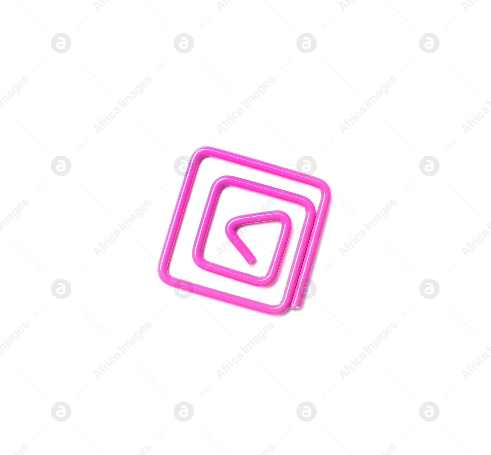 Photo of Paper clip on white background. School stationery