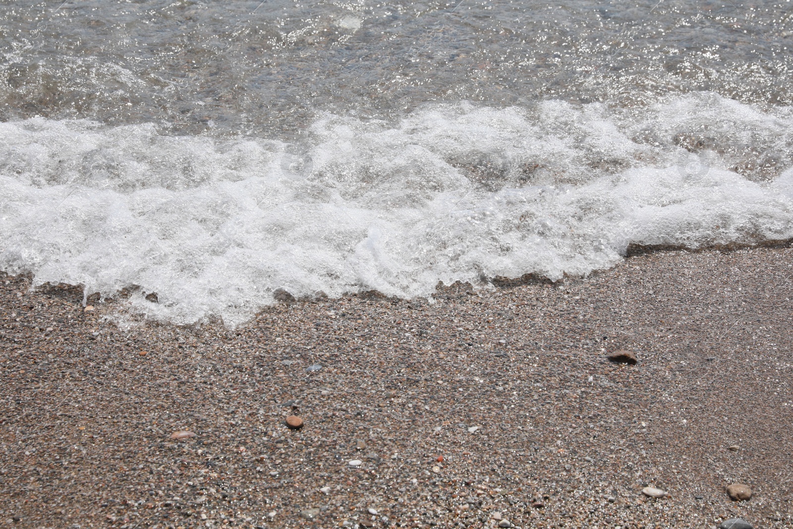 Photo of Beautiful view of sandy beach and sea