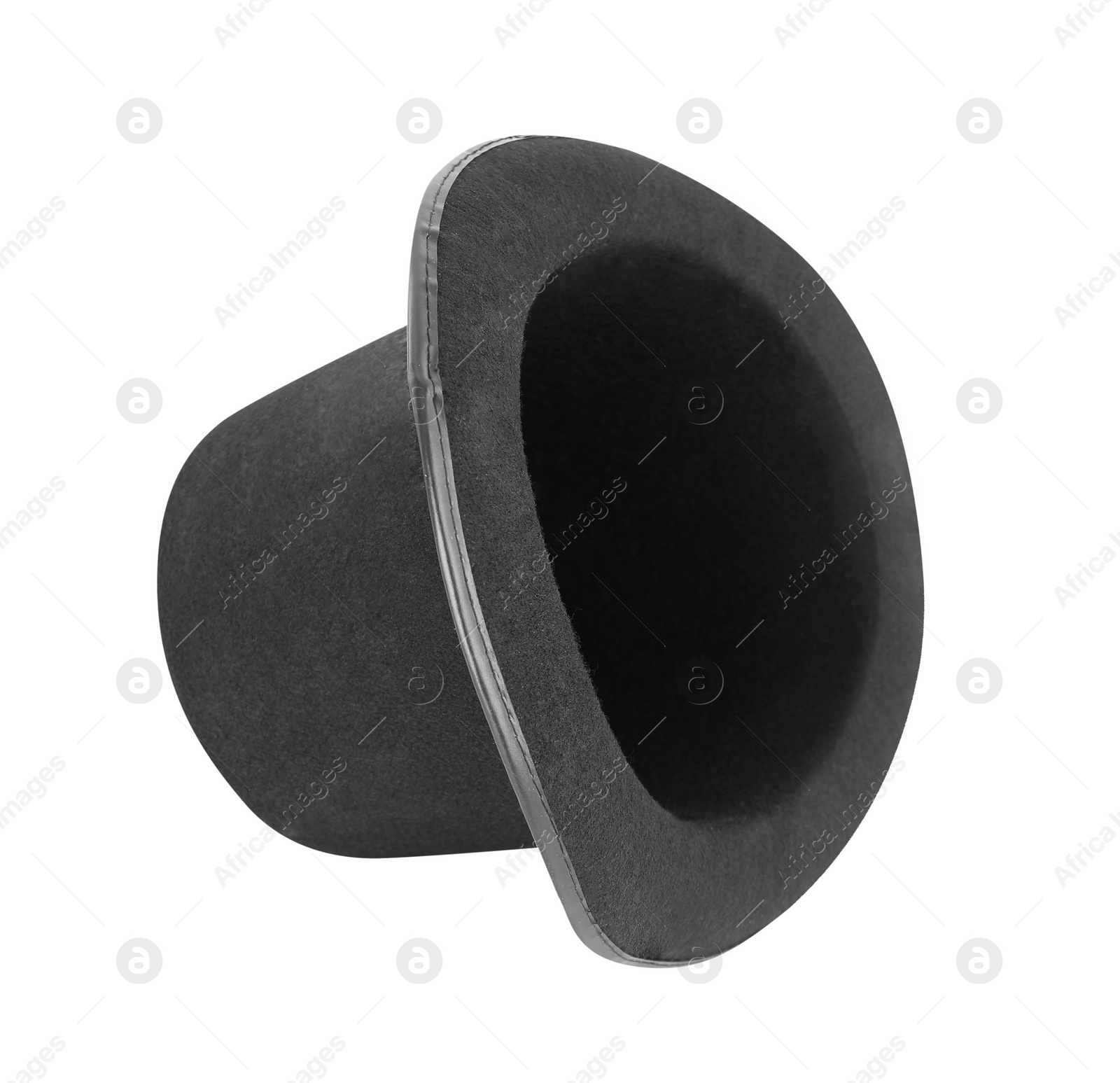 Photo of Black magician top hat isolated on white