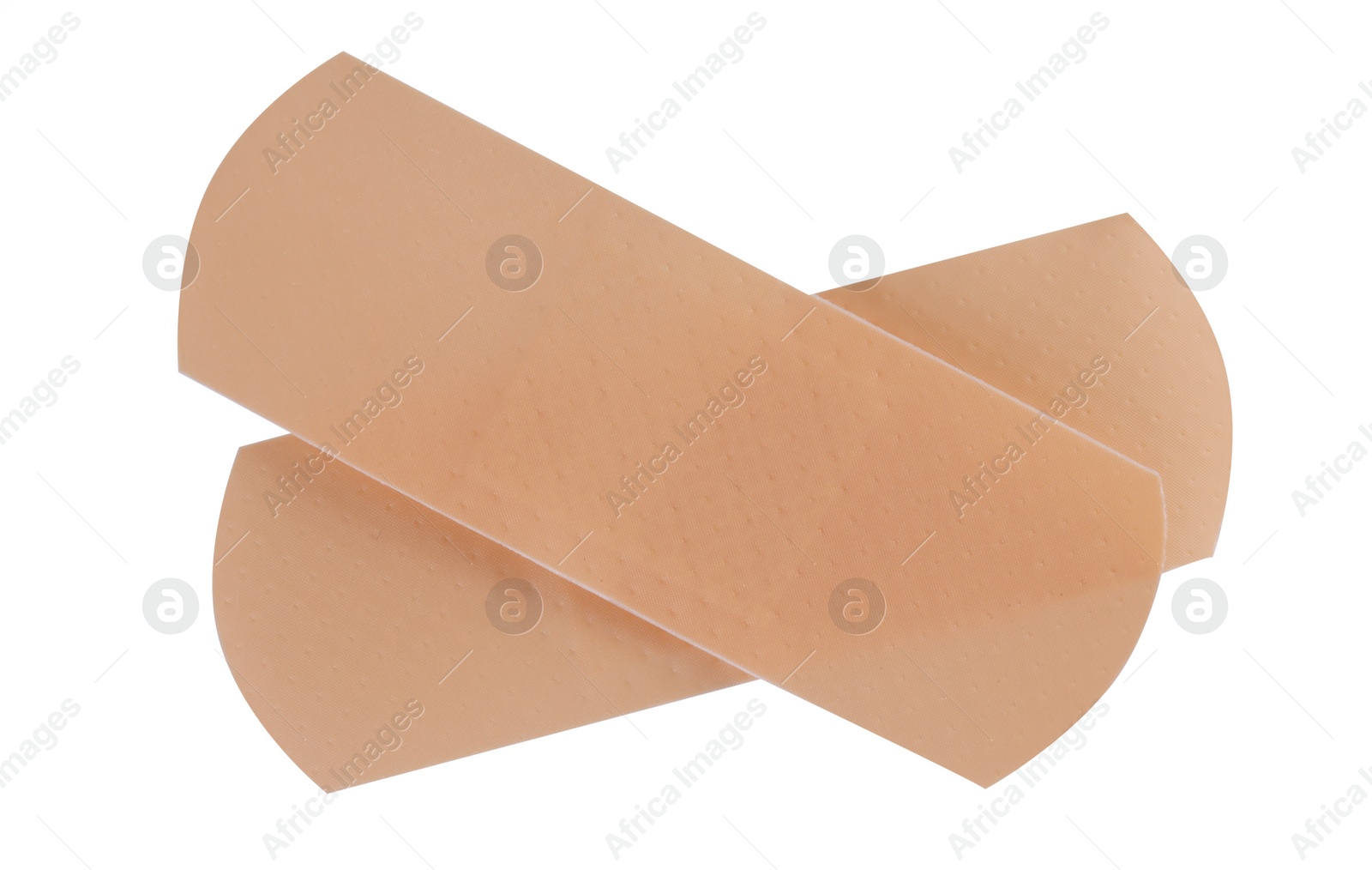 Medical adhesive bandages isolated on white, top view Photo of Medical adhesive bandages isolated on white, top view