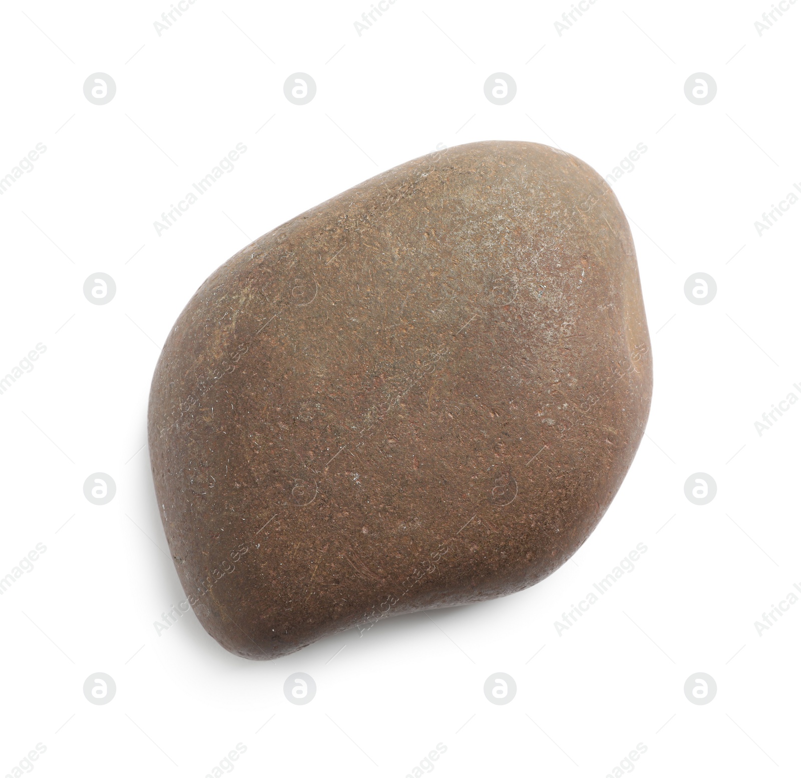 Photo of Brown spa stone isolated on white, top view