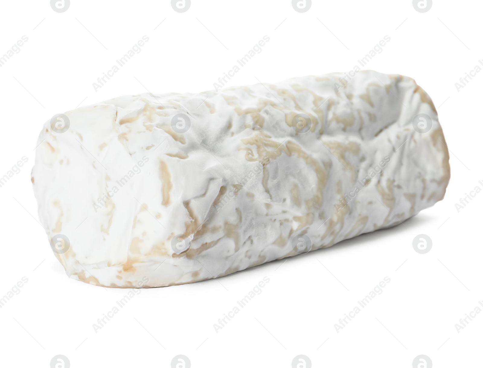 Photo of Delicious fresh goat cheese isolated on white