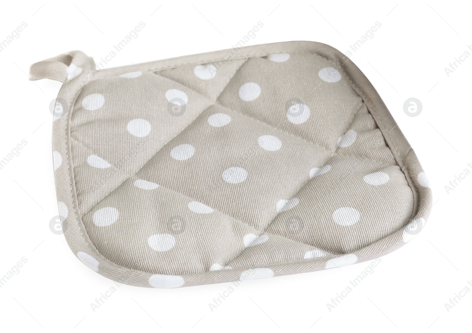 Photo of Oven potholder for hot dishes on white background