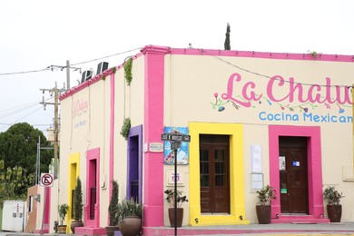 San Pedro Garza Garcia, Mexico – February 8, 2023: Beautiful La Chalupa cafe outdoors