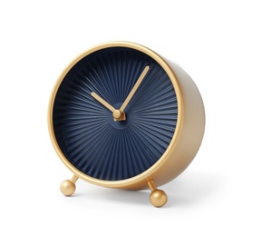 Photo of Alarm clock on white background. Time management